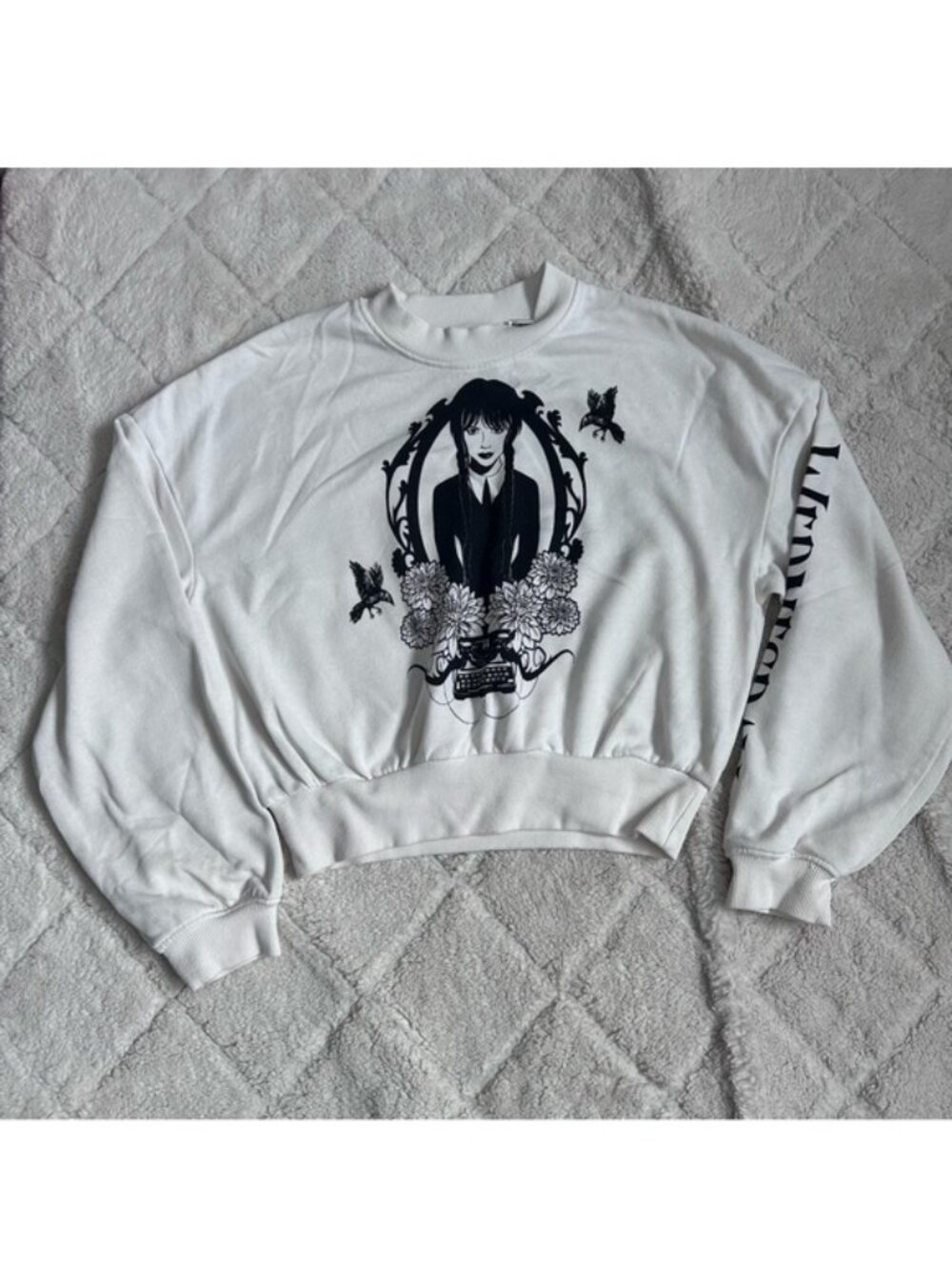 H&M x Netflix | Wednesday Long Sleeve Oversized Graphic Sweatshirt | Size 12/14
